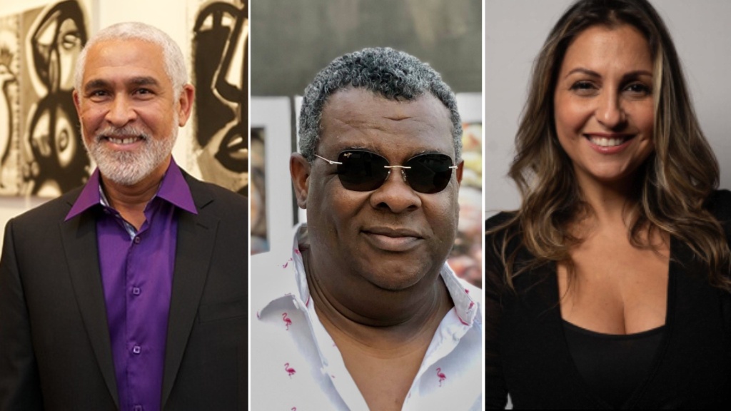 Philippe Dodard, Jean-Jacques Stephen “Jan Jak” Alexis and Claudia Apaid